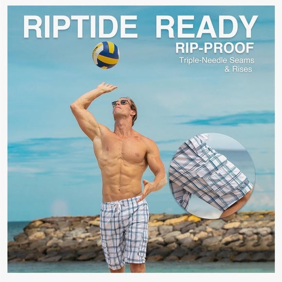 NWT Kanu Surf Men's Infinite Swim Trunks M - Picture 4 of 7